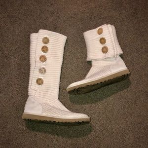 Knit Button Ugg Boots